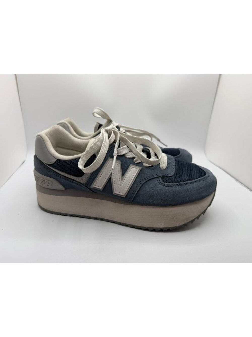 New Balance 574 Platform 'Vintage Indigo' Sneakers Unisex Size M 7.5/ W 9 Shoes